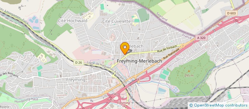 localisation de l'entreprise C'SPORT à FREYMING-MERLEBACH