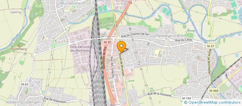 localisation de l'entreprise C T 1  SOUFFELWEYERSHEIM