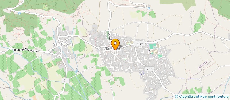 localisation de l'entreprise C&T  CLARENSAC