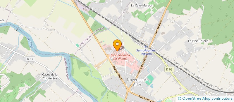 localisation de l'entreprise C.T.A. AUTOVISION à NOYERS-SUR-CHER