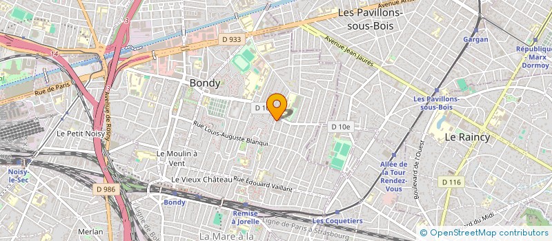 localisation de l'entreprise C.T.A.B. 93 à BONDY