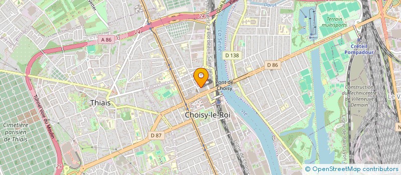 localisation de l'entreprise C.T.A SARL  CHOISY-LE-ROI