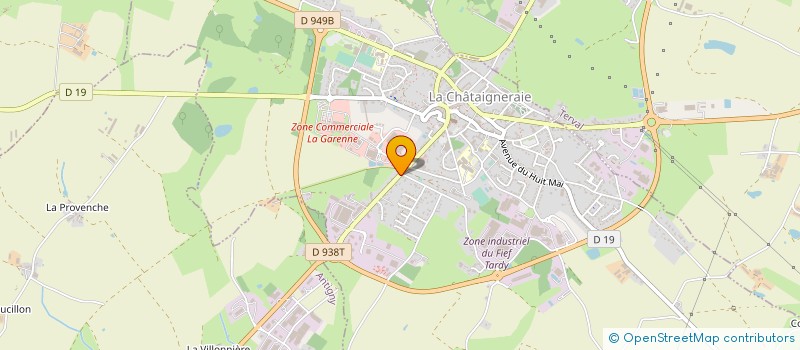 localisation de l'entreprise C.T.A. VENDEE à LA CHATAIGNERAIE