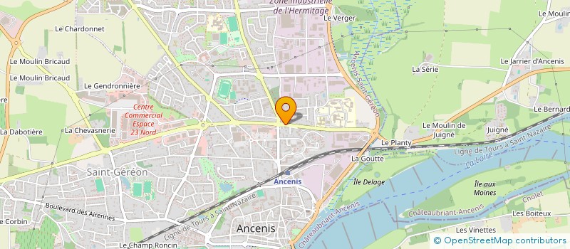 localisation de l'entreprise C.T.ANCENIS à ANCENIS-SAINT-GEREON