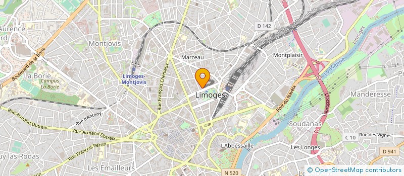 localisation de l'entreprise C.T.B.R à LIMOGES