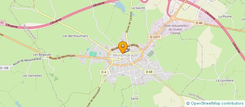 localisation de l'entreprise C.T. ELEC à MONTMARAULT