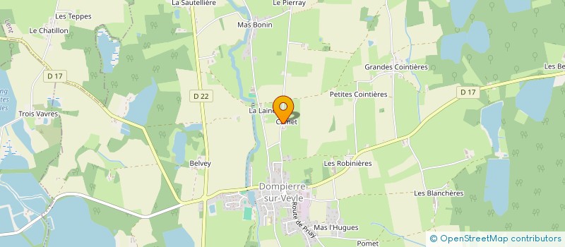 localisation de l'entreprise C.T ELEC  DOMPIERRE-SUR-VEYLE
