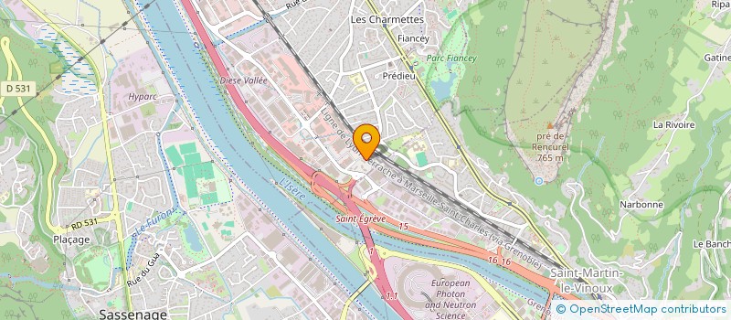 localisation de l'entreprise C.T.G - FRETALP  SAINT-EGREVE