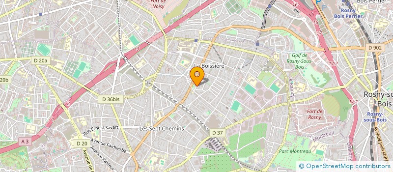 localisation de l'entreprise C.T.J à MONTREUIL