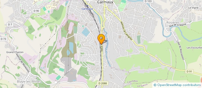 localisation de l'entreprise C.T.L. DIFFUSION  BLAYE-LES-MINES