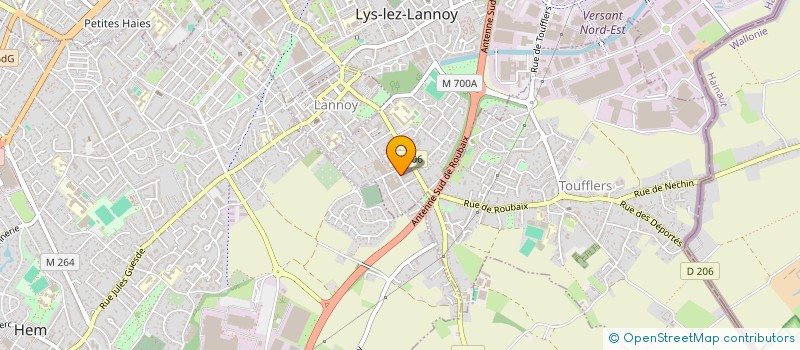 localisation de l'entreprise C T N CHANTIERS à LYS-LEZ-LANNOY