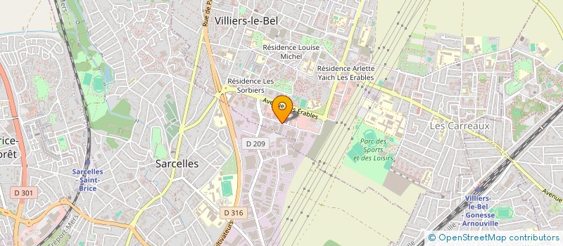 localisation de l'entreprise C.T.S.I.  VILLIERS-LE-BEL