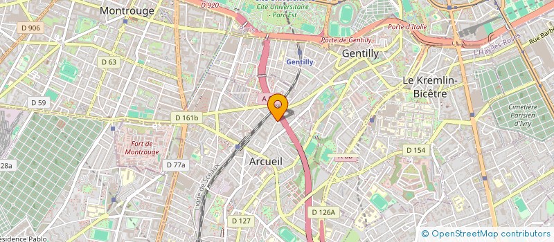 localisation de l'entreprise C.T.T BELLEVUE  ARCUEIL