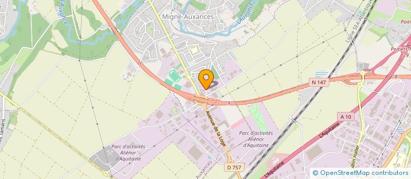 localisation de l'entreprise C. T. V.  MIGNE-AUXANCES