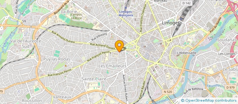 localisation de l'entreprise C. TANOUS à LIMOGES