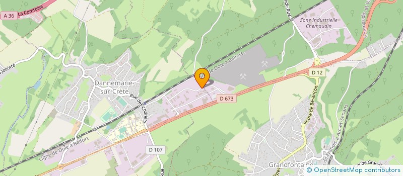 localisation de l'entreprise C.TECH à DANNEMARIE-SUR-CRETE