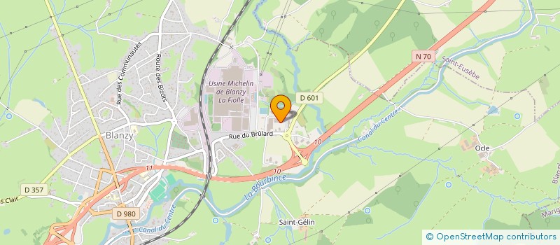 localisation de l'entreprise C TIC (CHAUDRONNERIE - TUYAUTERIE INDUSTRIELLE CHARPENTE METALLIQUE)  BLANZY