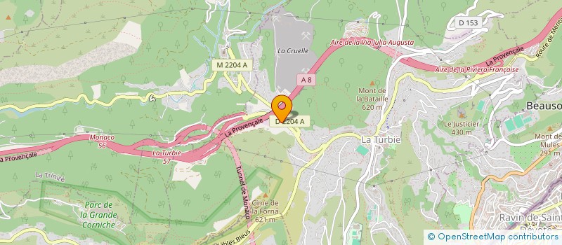 localisation de l'entreprise C'TNT à LA TURBIE