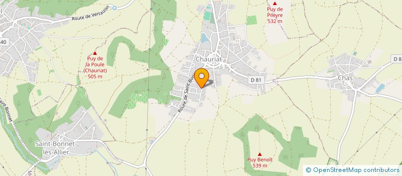 localisation de l'entreprise C'TOPO à CHAURIAT