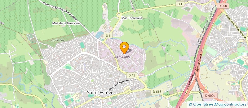 localisation de l'entreprise C.U.J.F.  SAINT-ESTEVE