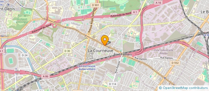 localisation de l'entreprise C.U.P.S à LA COURNEUVE