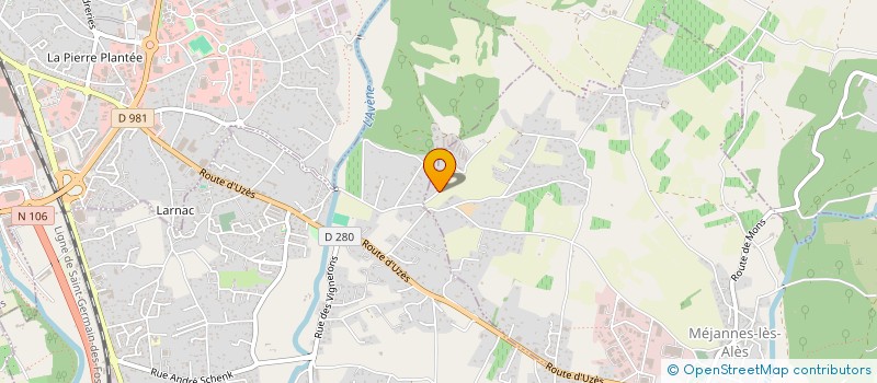 localisation de l'entreprise C&V  MEJANNES-LES-ALES