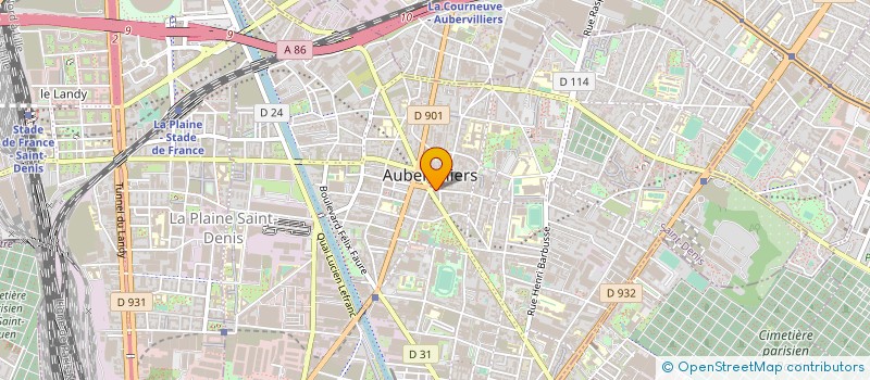 localisation de l'entreprise C.V.A CONSEIL VISION AUDITION à AUBERVILLIERS