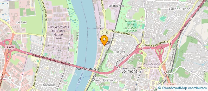 localisation de l'entreprise C.V.A33  LORMONT