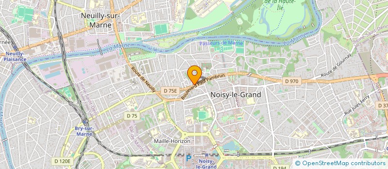 localisation de l'entreprise C.V. AUTOMOBILES  NOISY-LE-GRAND