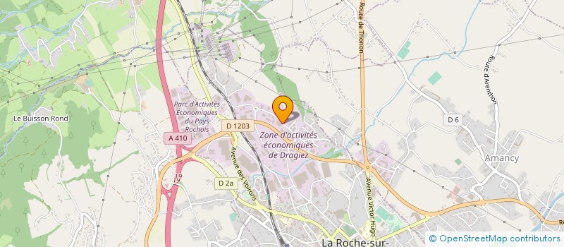 localisation de l'entreprise C.V. CHARPENTE à LA ROCHE-SUR-FORON