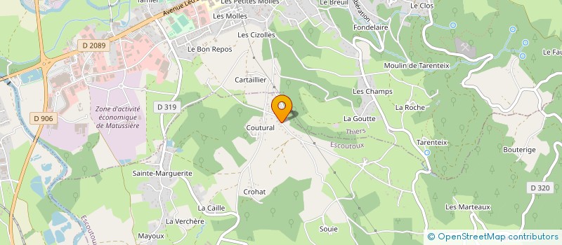 localisation de l'entreprise C.V.H.S. 63 CONTRE LES VIOLENCES ET LE HARCELEMENT SCOLAIRE 63  ESCOUTOUX