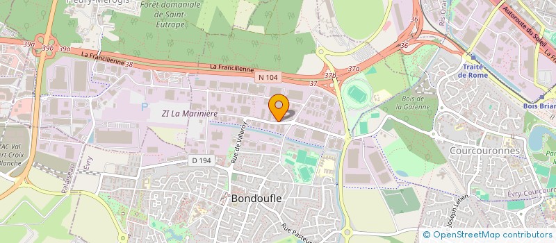 localisation de l'entreprise C&V IMMOBILIER  BONDOUFLE