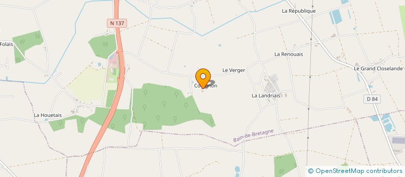 localisation de l'entreprise C&V INVEST  BAIN-DE-BRETAGNE