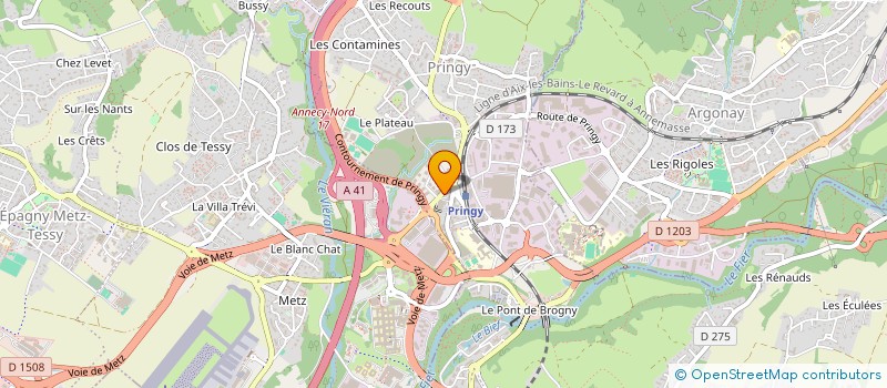 localisation de l'entreprise C.V.L. TRANSPORTS  EPAGNY METZ-TESSY