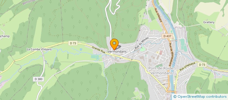 localisation de l'entreprise C.V.M. à PONT-DE-ROIDE-VERMONDANS