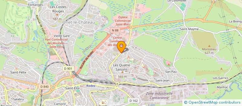 localisation de l'entreprise C.V. OUEST à ONET-LE-CHATEAU