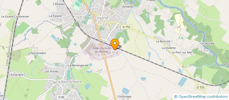 localisation de l'entreprise C.V.T.P. à CUGAND