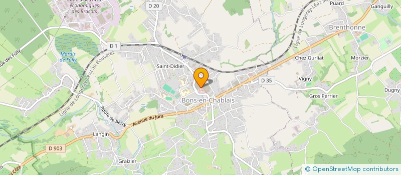 localisation de l'entreprise C.VACHAT  BONS-EN-CHABLAIS