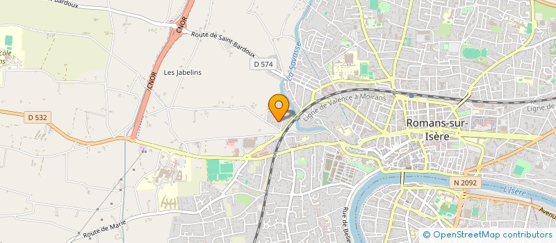 localisation de l'entreprise C.W.M à ROMANS-SUR-ISERE