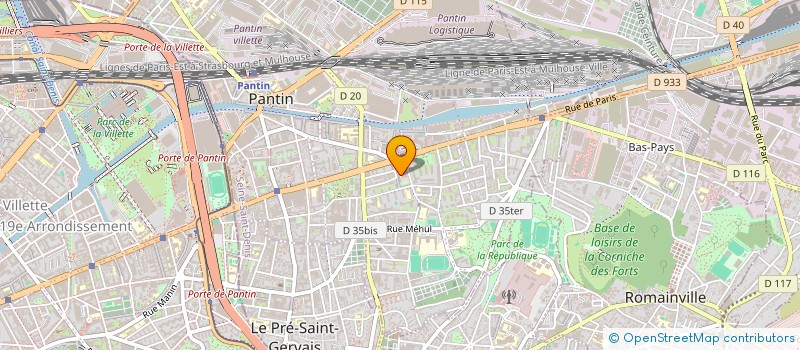 localisation de l'entreprise C.X. JACKIE  PANTIN