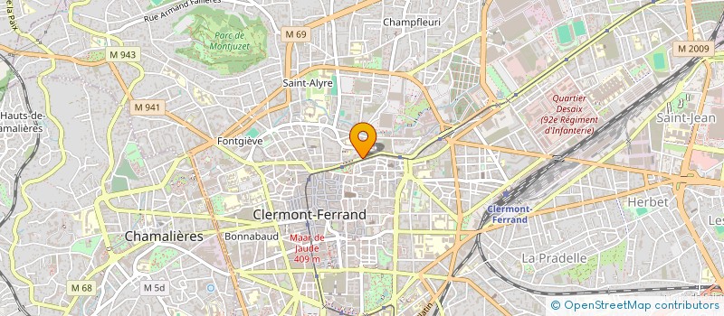 localisation de l'entreprise C.Y.L.  CLERMONT-FERRAND