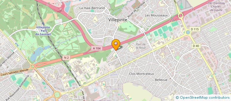localisation de l'entreprise C.Y.V (CLUB DE YOGA VILLEPINTOIS) à VILLEPINTE