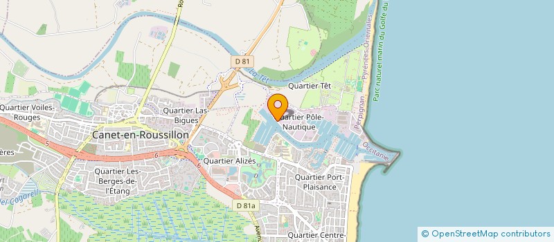 localisation de l'entreprise C2 MARINE à CANET-EN-ROUSSILLON