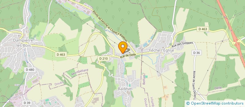 localisation de l'entreprise C2A  BADEVEL