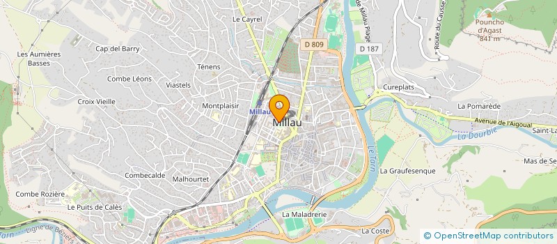 localisation de l'entreprise C2A  MILLAU