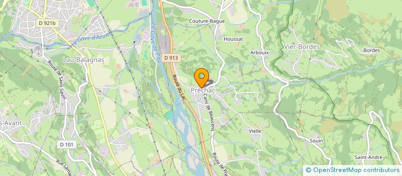 localisation de l'entreprise C2A  PRECHAC