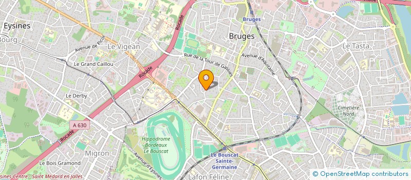 localisation de l'entreprise C2A ASSUREUR CONSEIL D AQUITAINE à BRUGES
