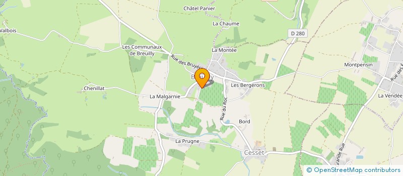 localisation de l'entreprise C2B à CESSET