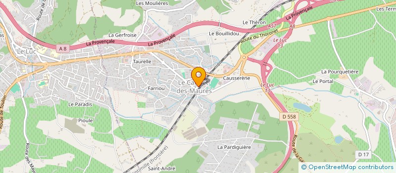 localisation de l'entreprise C2BAT  LE CANNET-DES-MAURES