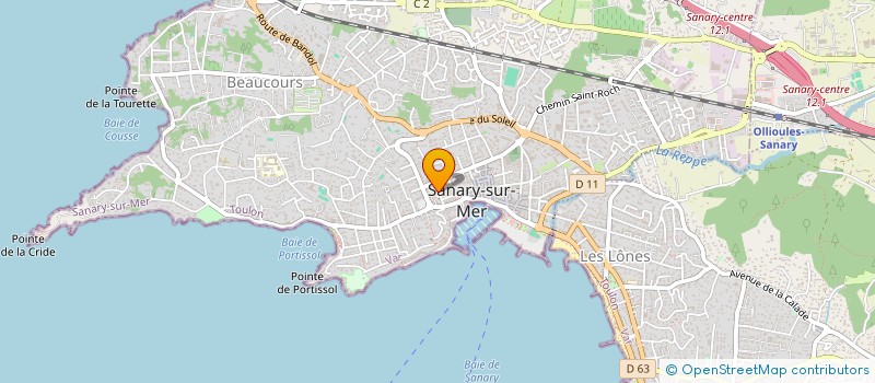 localisation de l'entreprise C2CARE à SANARY-SUR-MER